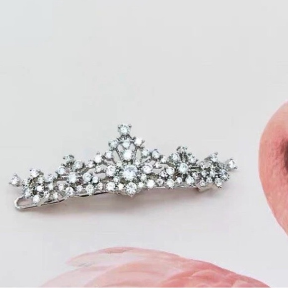Stonehenge Silver Swarovski Crystals Brilliant Crown hairpin Made in Korea